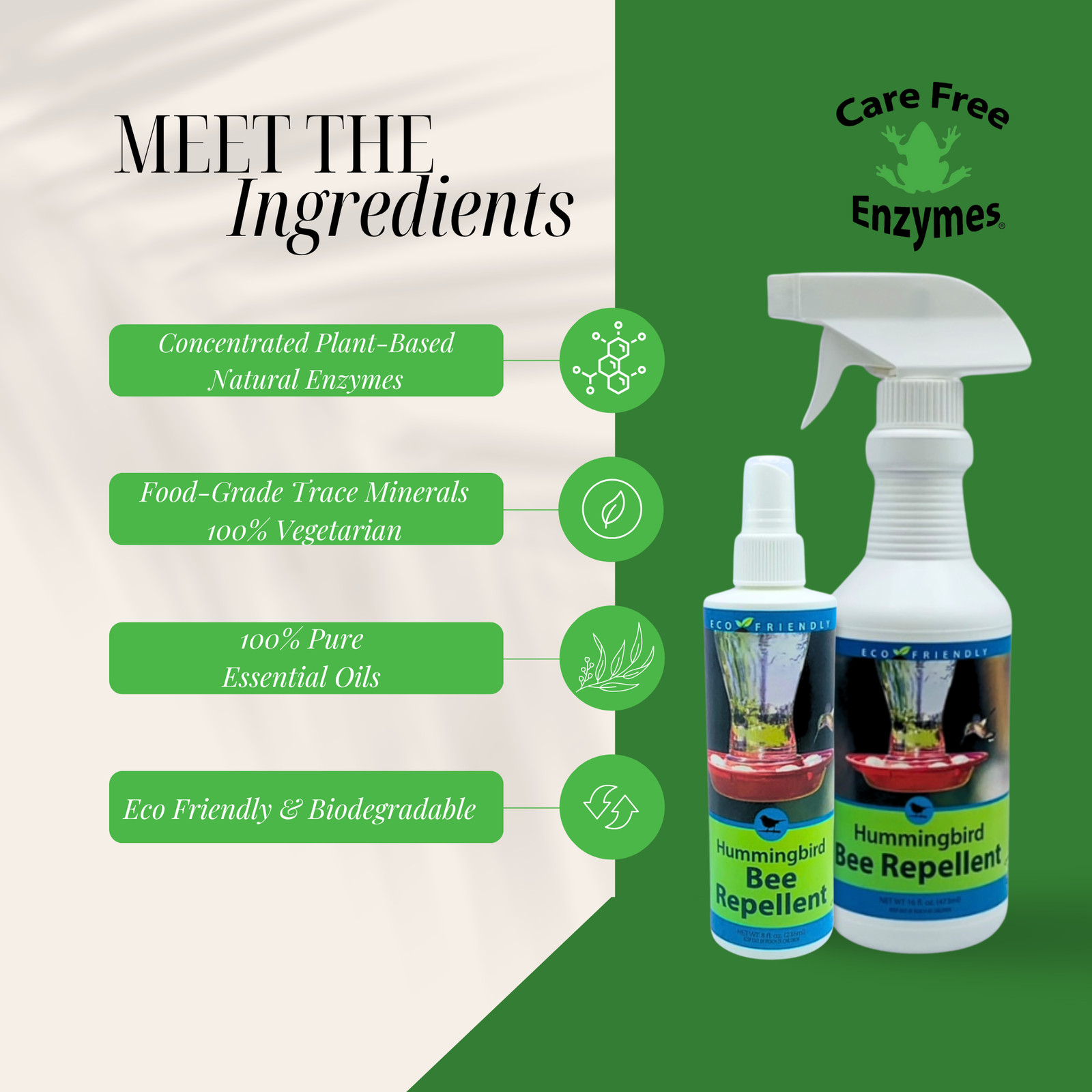Natural Bee & Wasp Repellent for Hummingbird Feeders | Hummingbird Bee Repellent