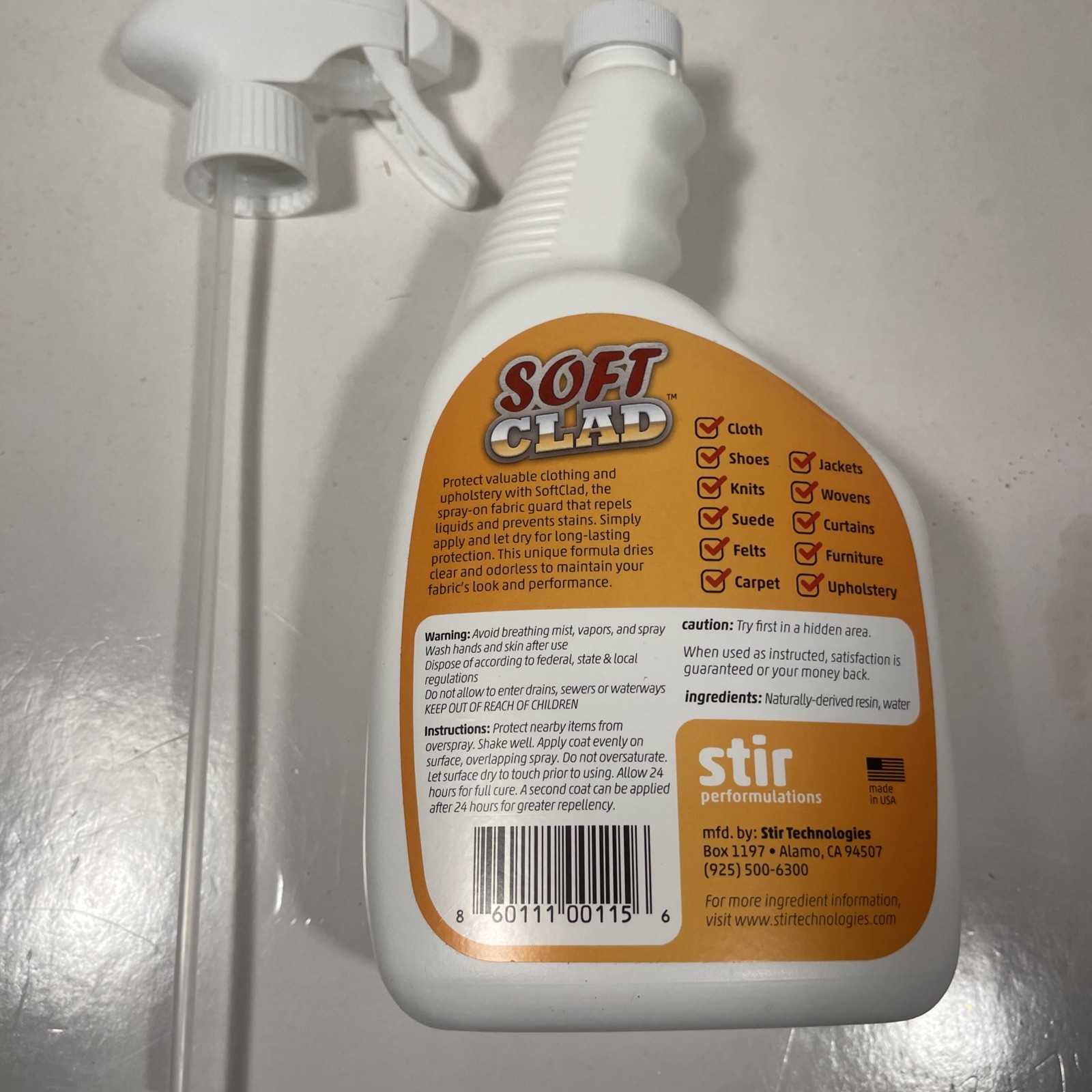 12b) SOFT CLAD Extra Strength Fabric Protector 32oz PFAS-Free Formula NEW