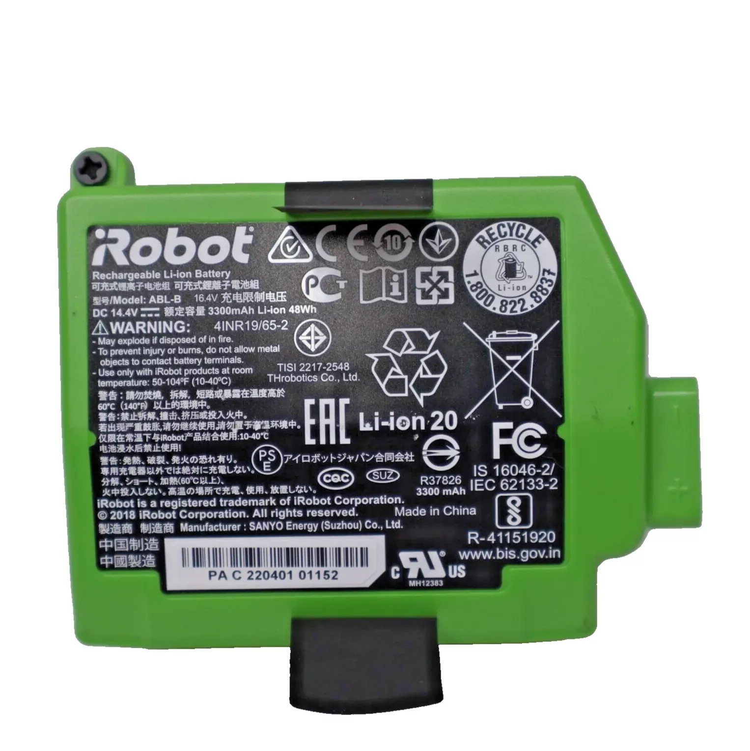 New Genuine Battery For iRobot Robot Roomba S9 S9+ Authentic ABL-B 4INR19/65-2