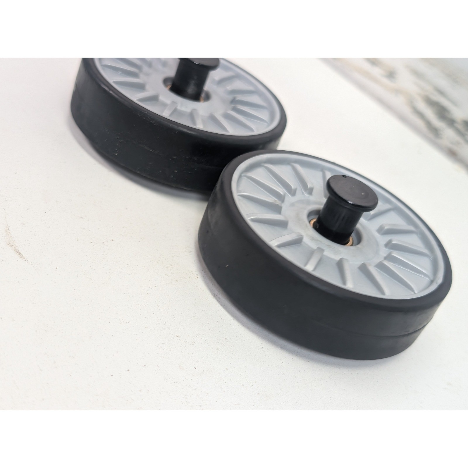 Bissell 2475 Vacuum Replacement Rear Wheels Gray Black Set of 2
