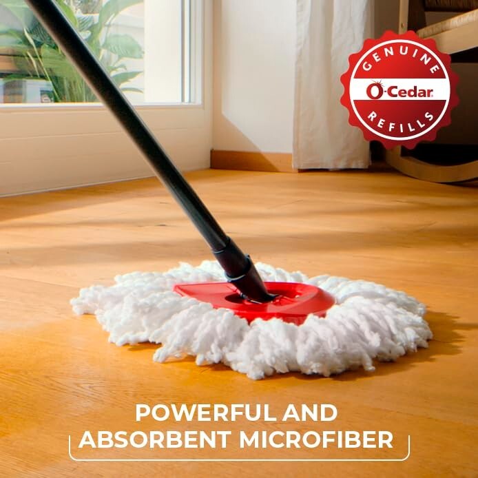 O-Cedar EasyWring Spin Mop Microfiber Refill (Pack of 4) Brand New