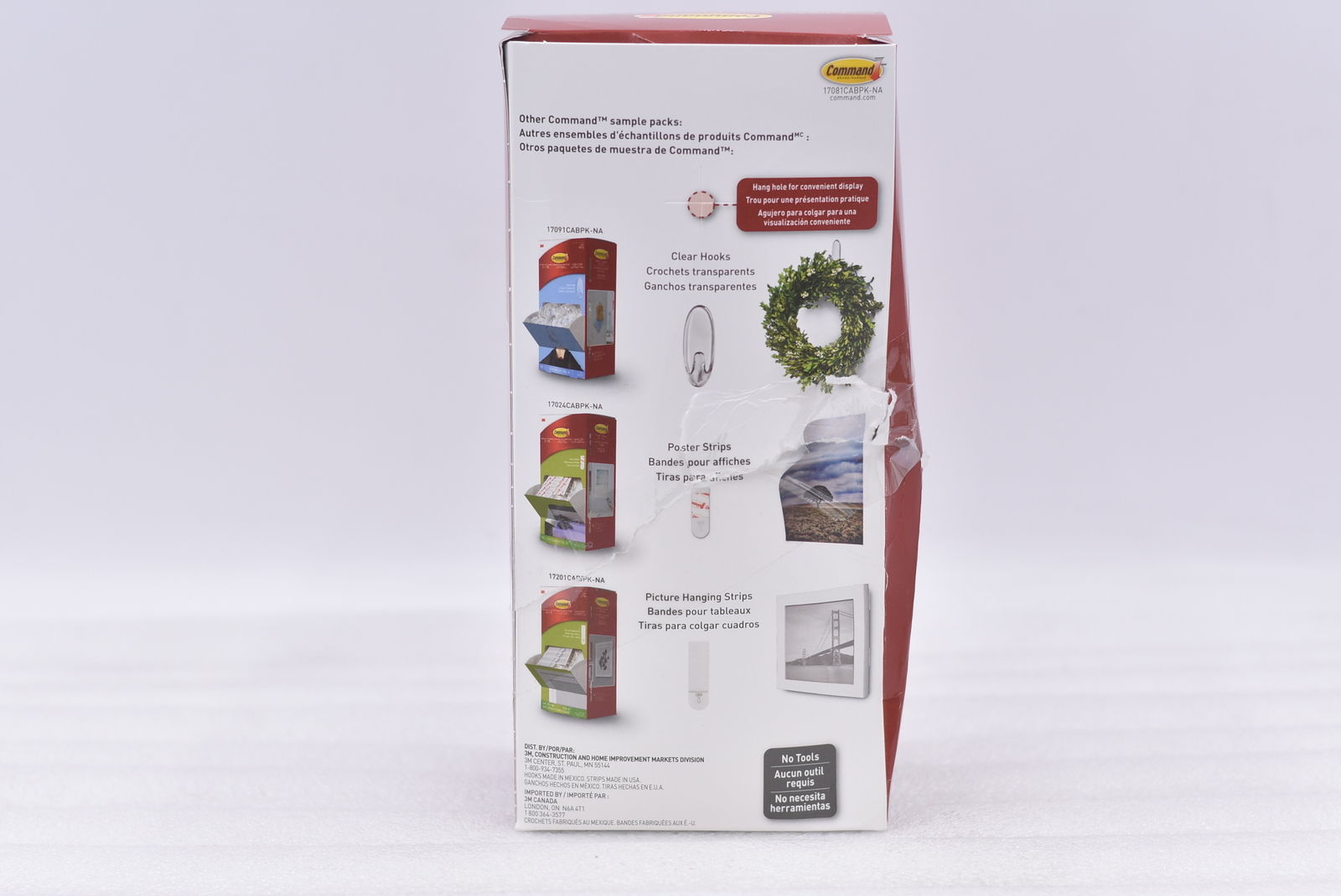 3M Command Medium Hook- 3lbs- White-1/Pack- 50pk Carton 17081CABPK