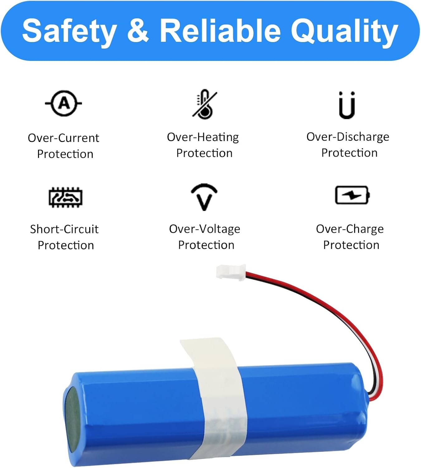 Vacuum Replacement Battery for HONITURE Q6 Q6 Pro Q6 Se Philips FC8972 Haier