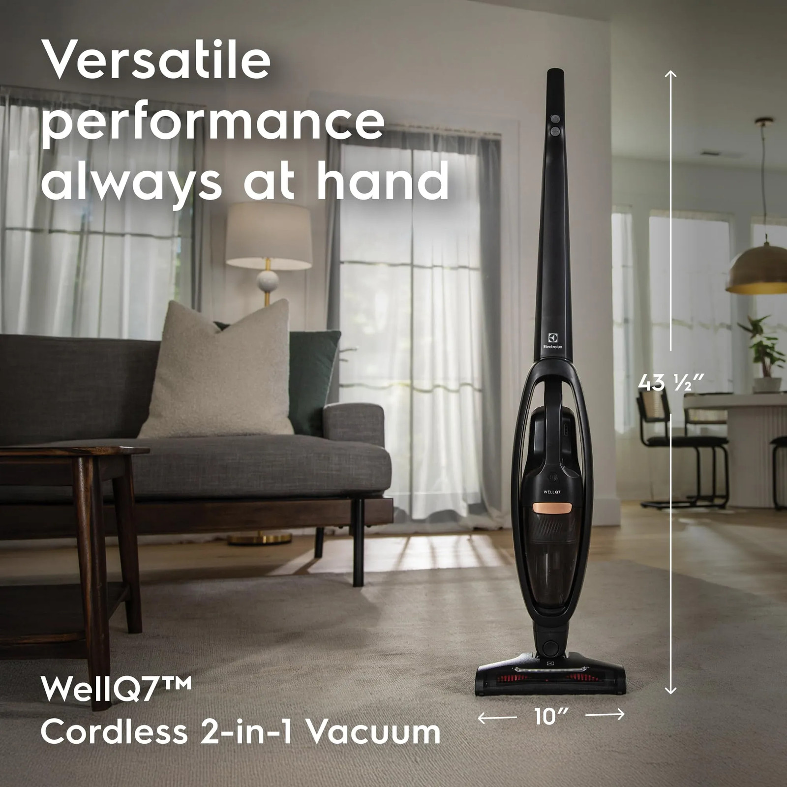 Electrolux EHVS35S2AU WellQ7 Cordless 2-in-1 Vacuum 50-Min Run Time Granite Gray