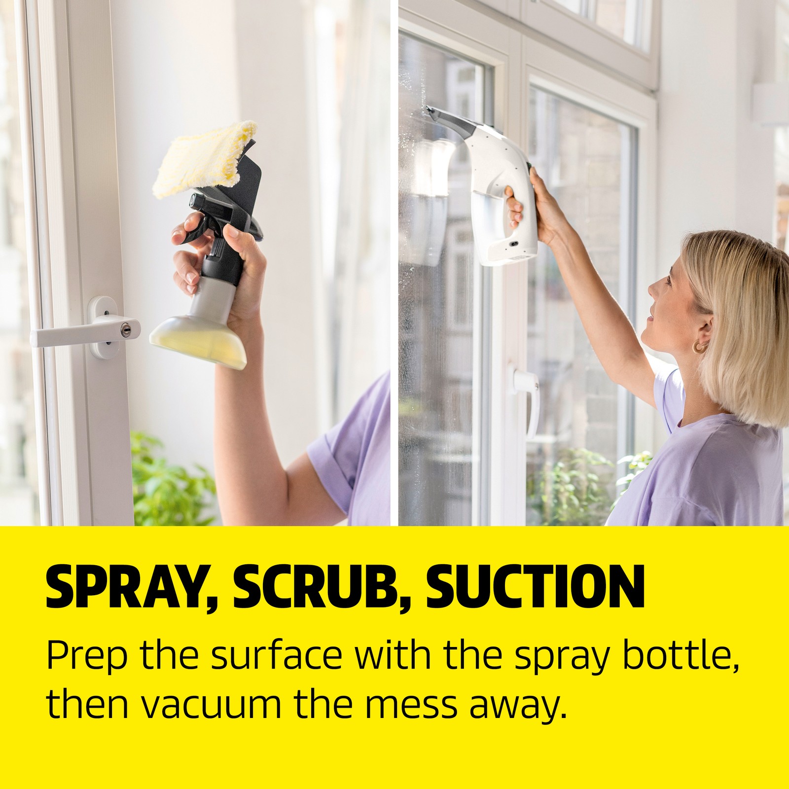 Kärcher WV 1 Plus, Window Vacuum Squeegee – 35 Min Runtime – NEW