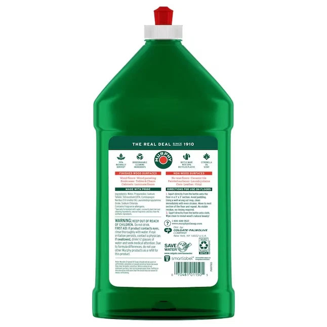 Murphy SQUIRT & MOP Wood Floor Cleaner Gentle Non-Toxic MUR 01151 – 32 oz