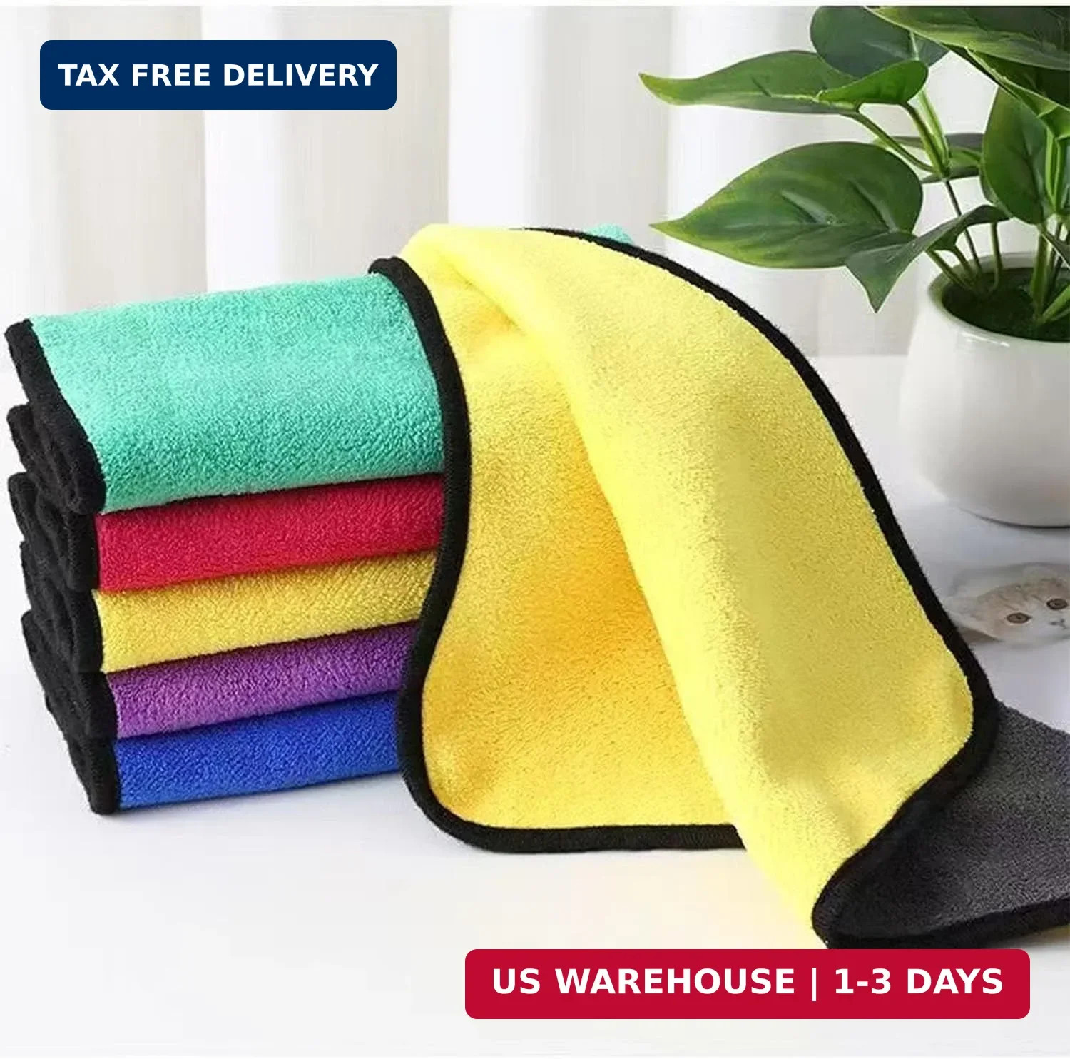 10 Pack Premium Microfiber Towels Coral velvet Washing and Detailing Towels for