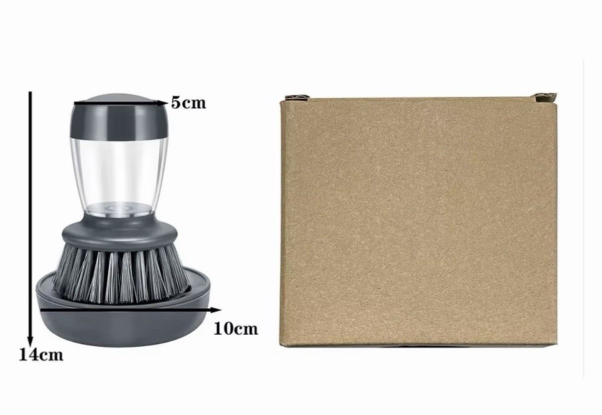 Soap Palm Brush Storage Set, 1 Piece Kitchen Brush with Bracket for Cleaning Pot