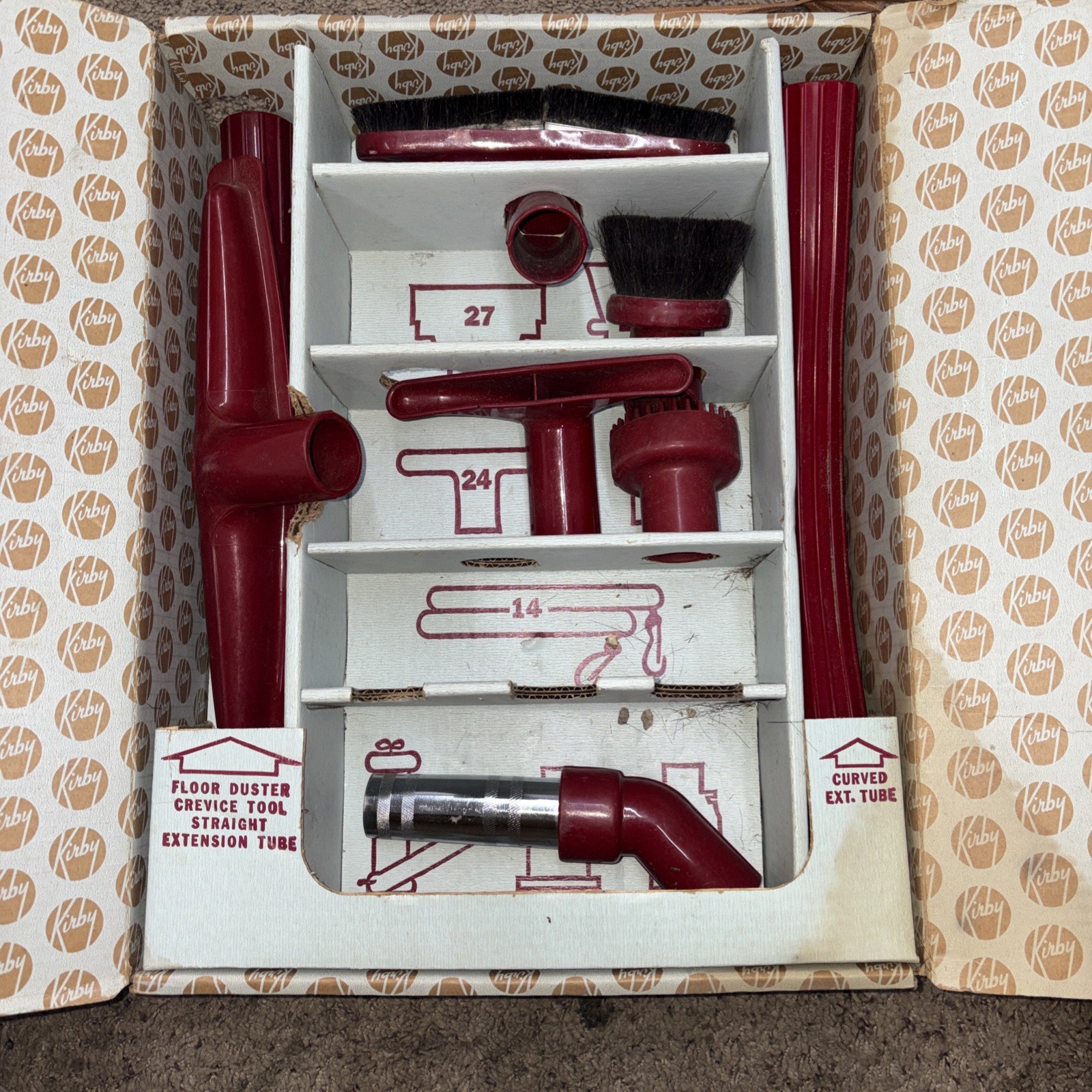 VTG Kirby Vacuum 500 Series Attachment Set Lot Of 8 With Original Box