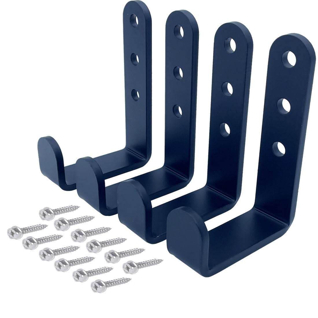 4 Pcs Black Heavy Duty Metal j Hooks for Hanging 230 lbs, Wall Mount Hook for…