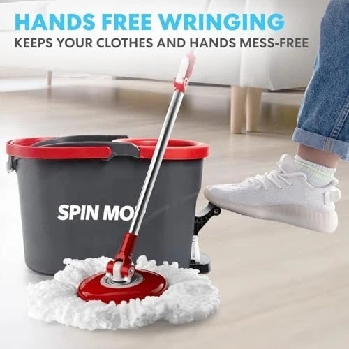 Spin Mop Cleaning System Aluminum Plastic Stainless Steel 5 Gallon Bucket 3