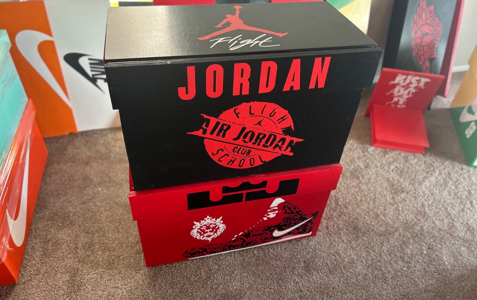 Custom Nike Jordan LeBron Sneaker Storage Box