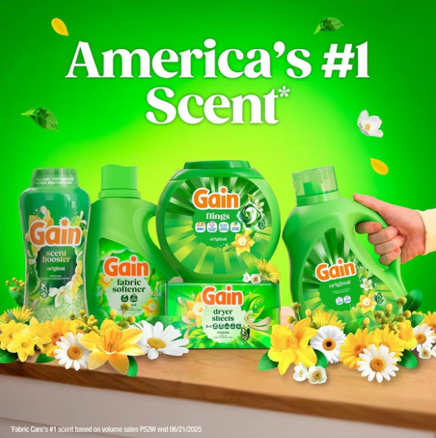 (2 Pack) Gain Original Original HE Laundry Detergent 100 Loads 132 -fl oz