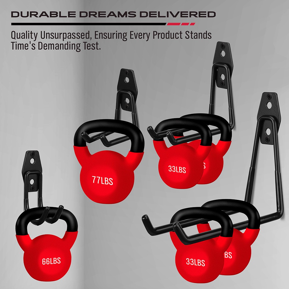 10-Pack Steel Garage Storage Utility Double Hooks Wall Organizer Tool Hanger H-D