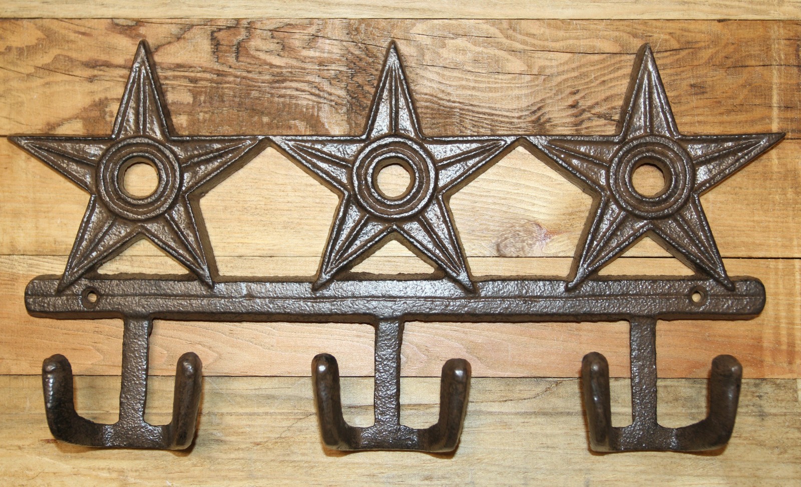1-WESTERN STAR WALL HOOK,3 Double Hooks,Western Decor,Hanging Storage,Gifts,W-72