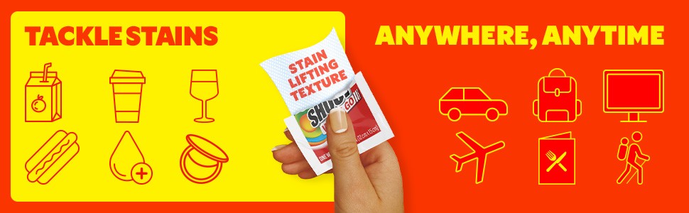 Shout Wipe & Go Instant Stain Remover Wipes, No Wash Required, Safe on Colorfast