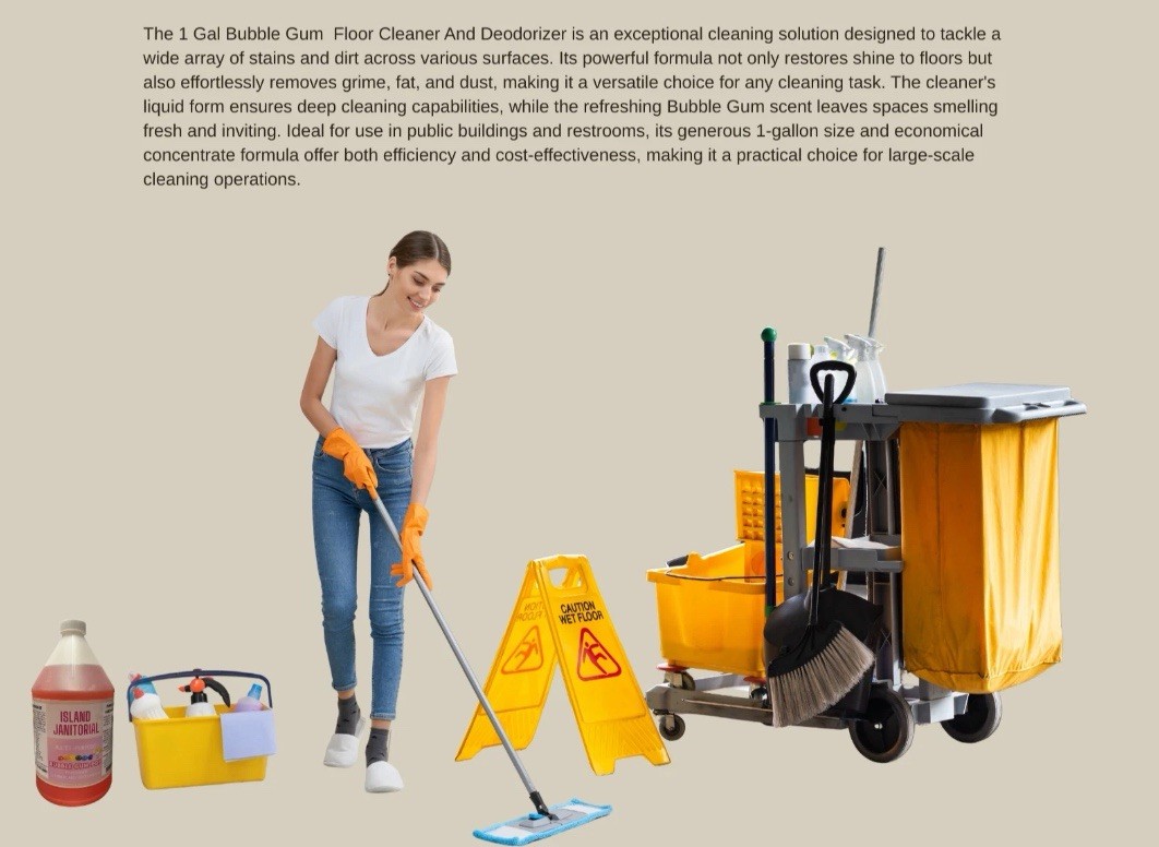Bubble Gum Fragrance Neutral Ph Floor Cleaner and Deodorizer