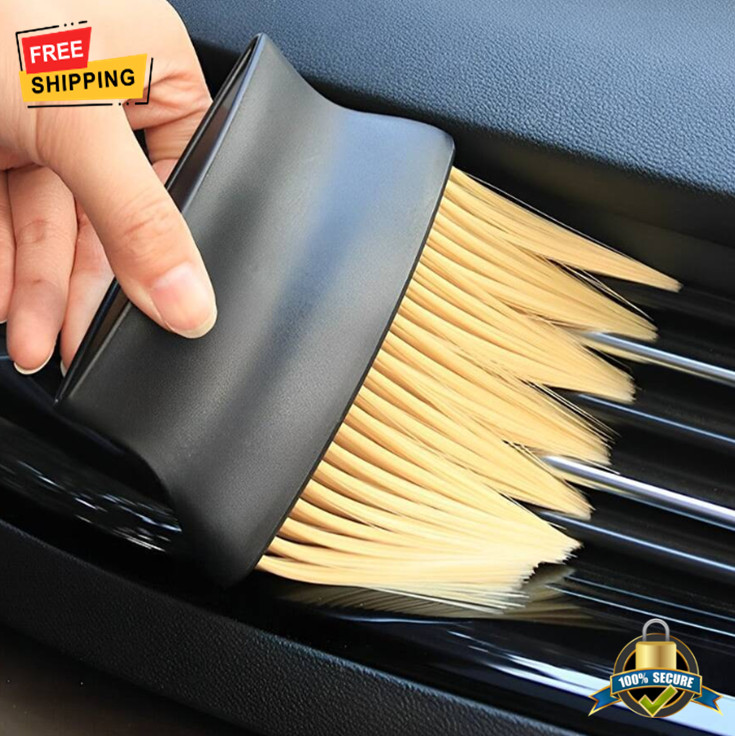 1Pc Car Air Vent Cleaning Brush – Compact Tool for Dust and Dirt Removal