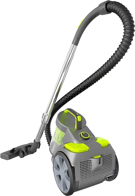 BLACK+DECKER Bagless Canister Multi-Cyclonic Vacuum BDXCAV217G – Gray/Green