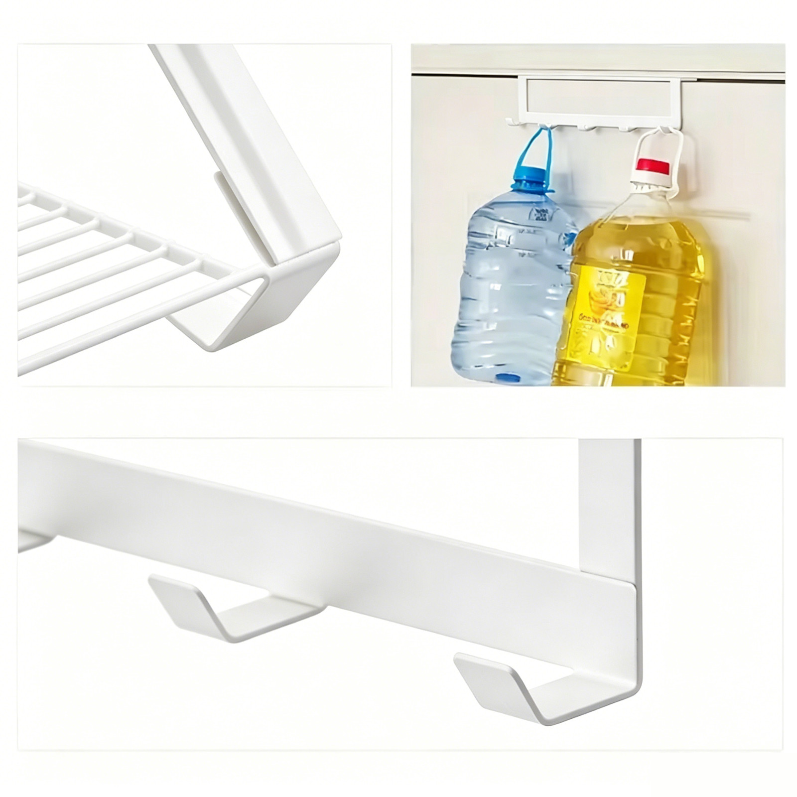 Heavy Duty Over Door Hook Rack 5 Hooks Adjustable Hanger for Coats Hats Towels
