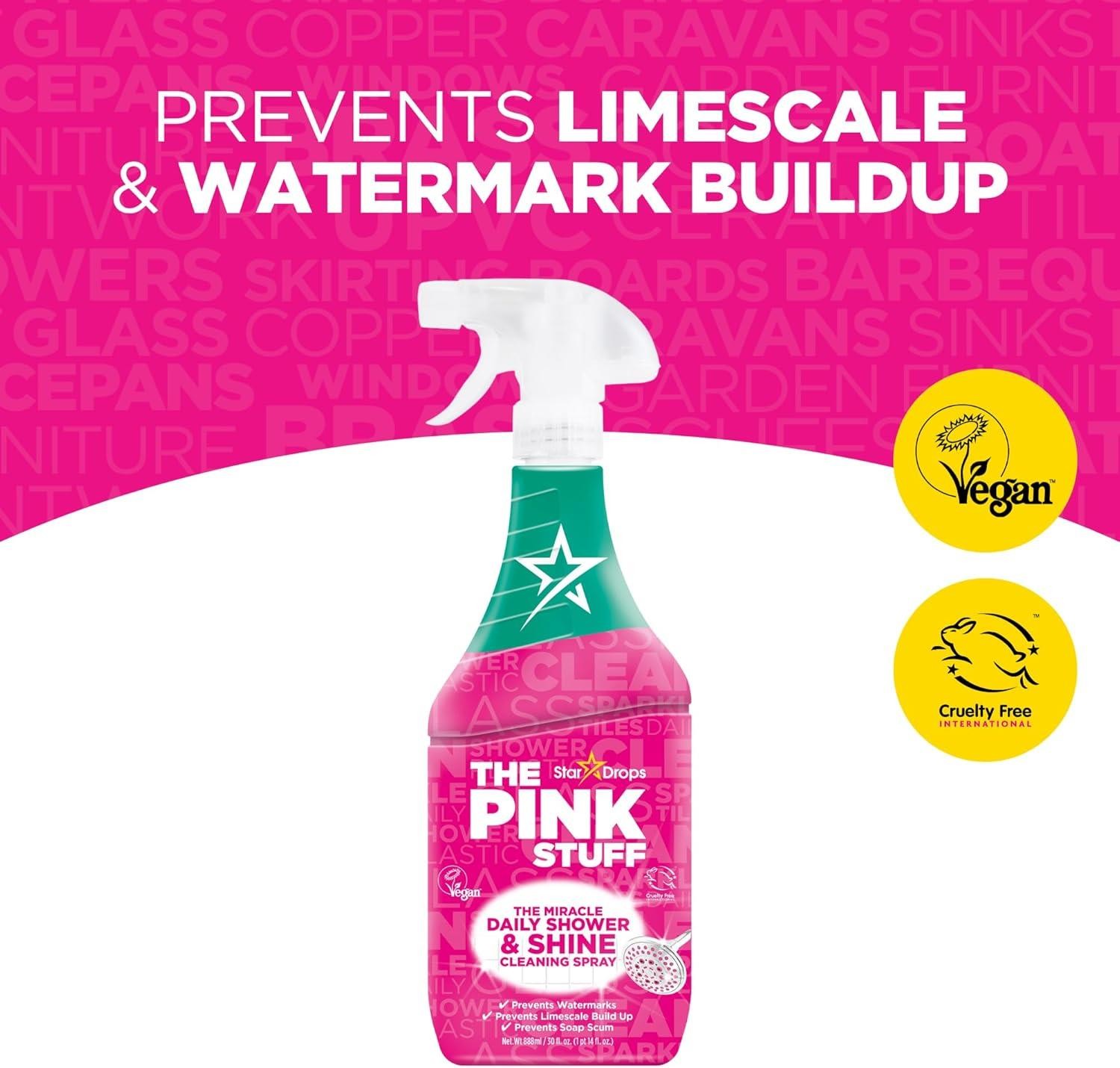 The Pink Stuff Daily Shower & Shine Cleaning Spray, 30oz – 824985