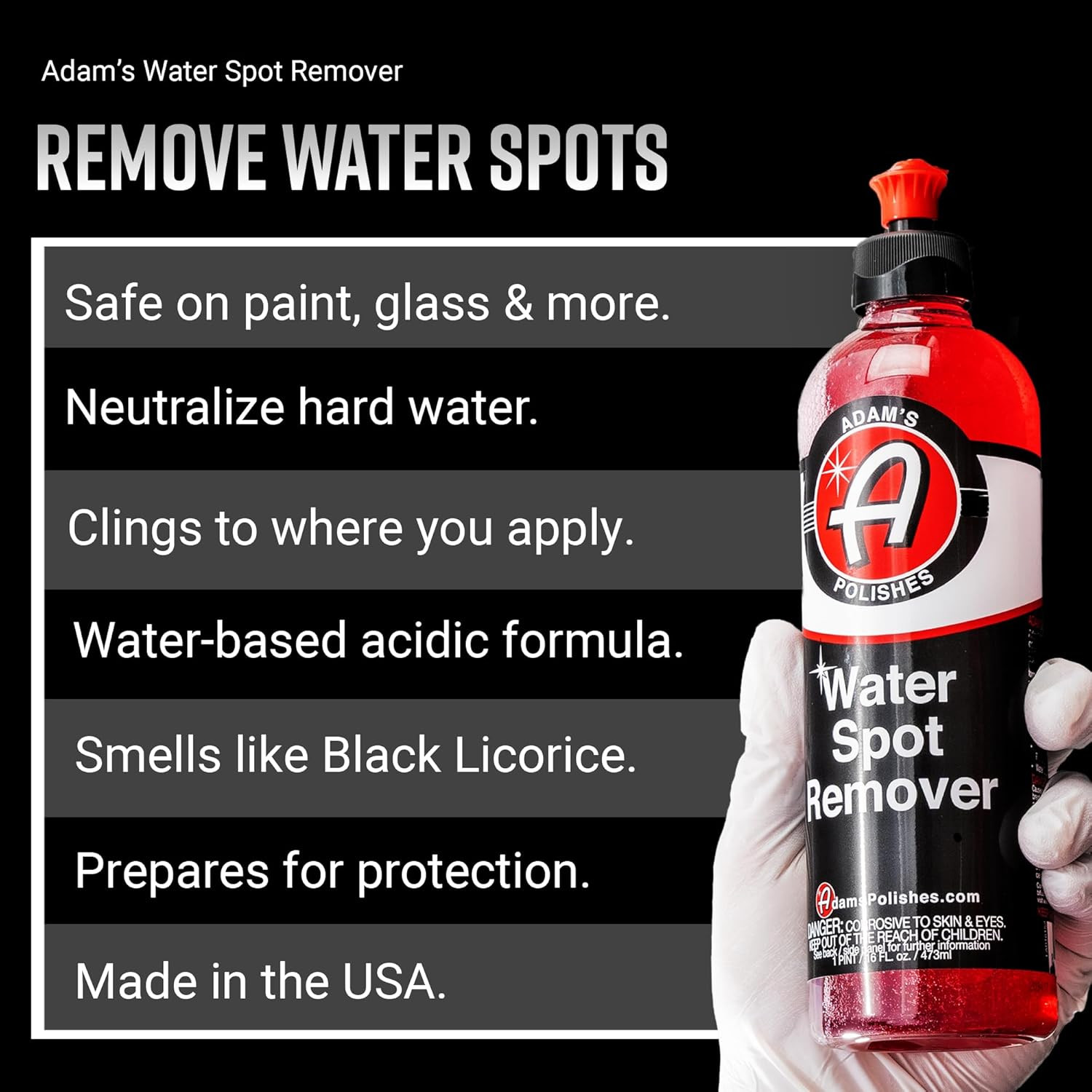 Professional Water Spot Remover Thickened Formula For Cars Boats Glass 16 Fl Oz