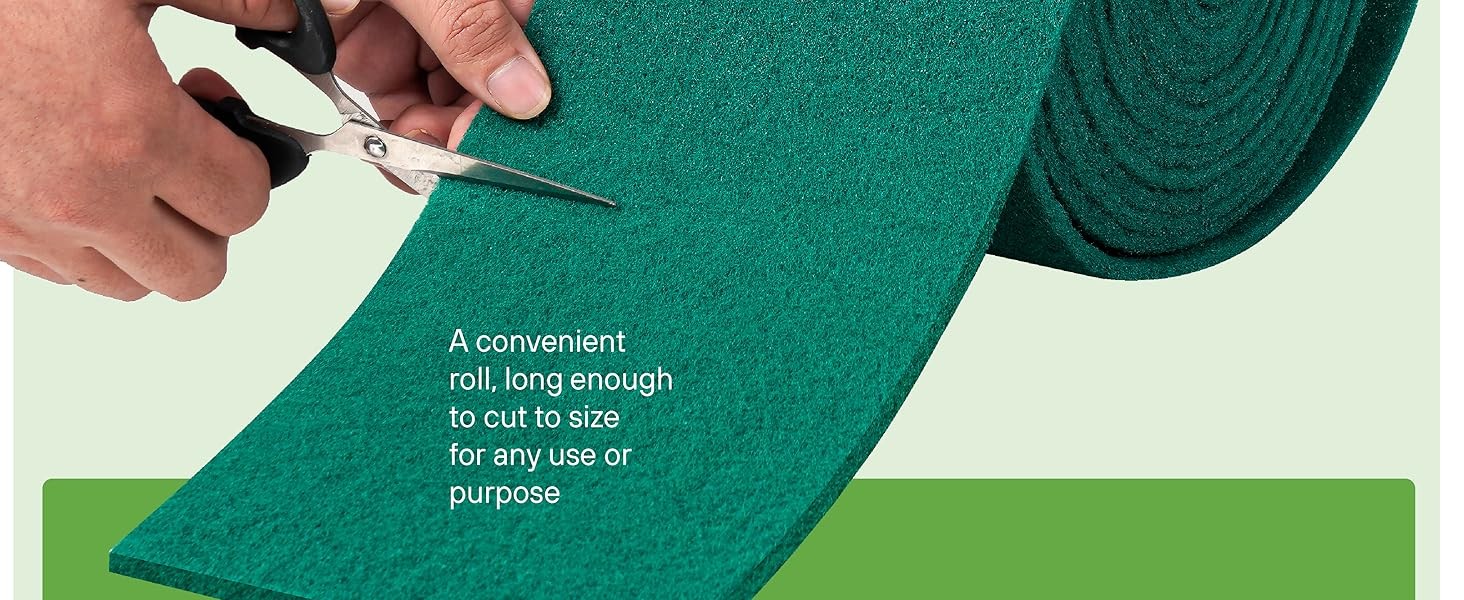 Scouring Pad Roll – 19 FT Green scrubbing Pads Roll – Non Scratch Dish Washing