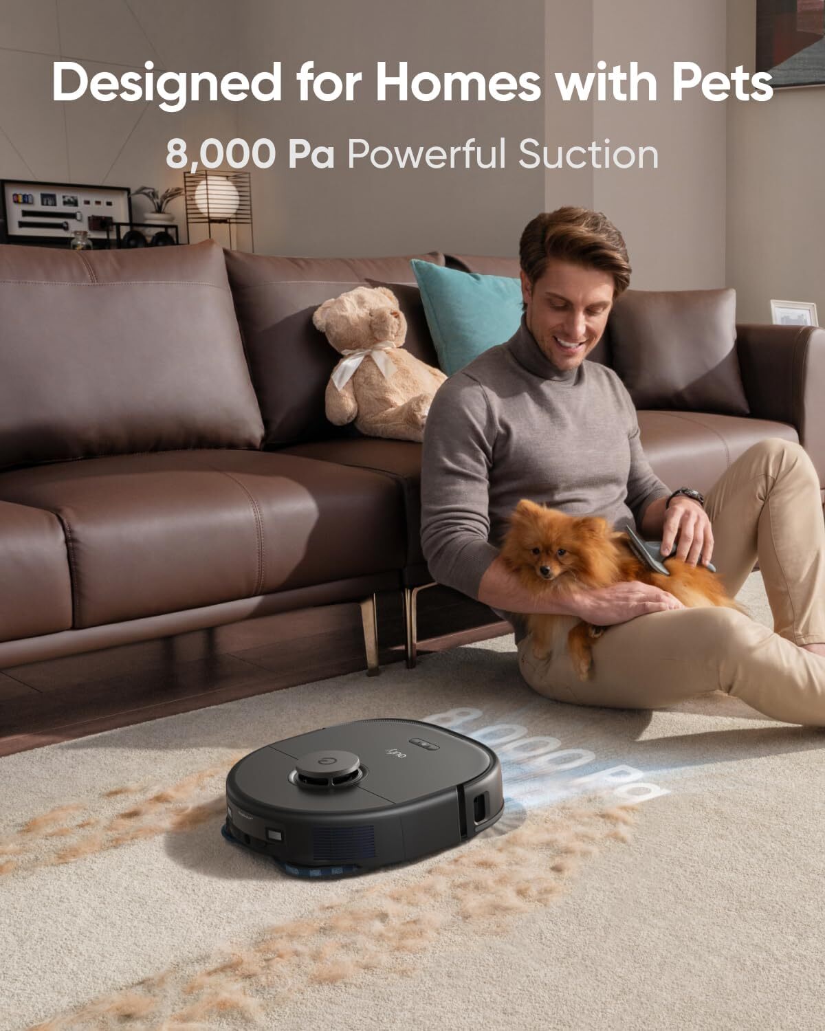 eufy X10 Pro Omni Robot Vacuum and Mop 8000Pa Dual Mops Auto Mop Washing/Drying