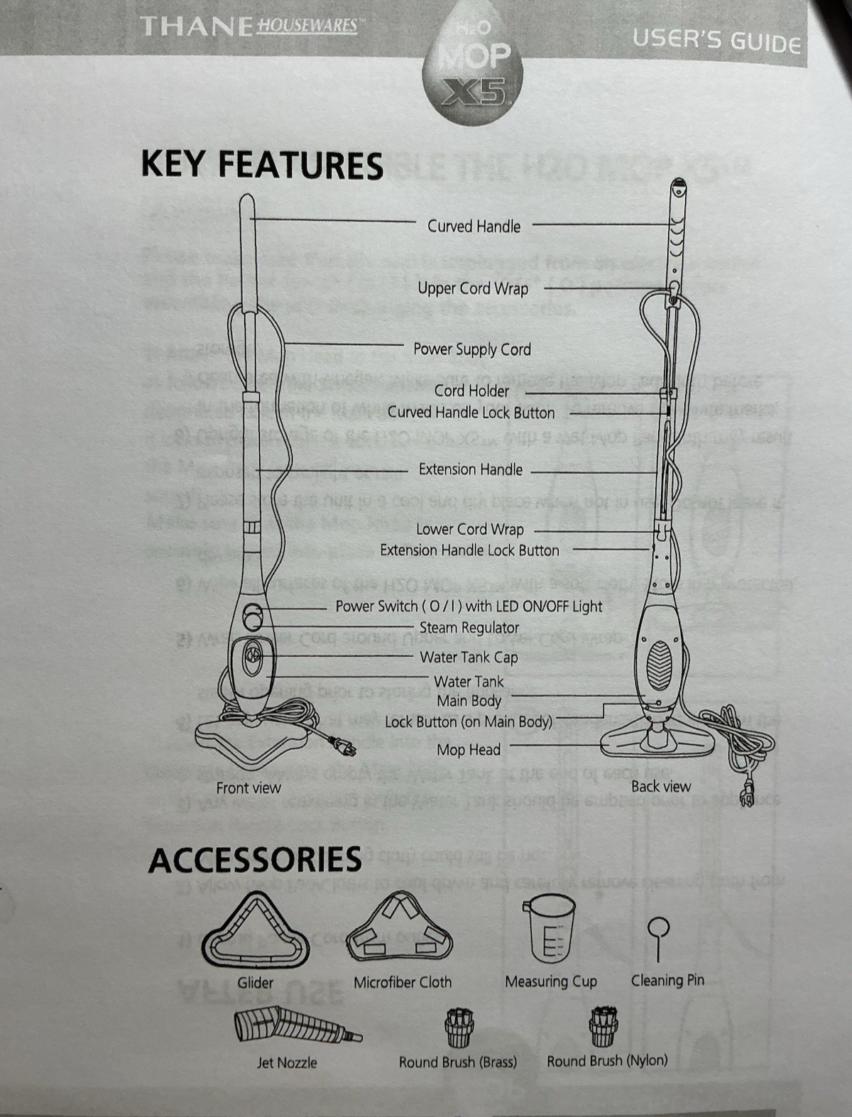 Thane H20 X5 Steam Cleaner Mop Model KB-6622V-1 With Accessories 1300W NIOB