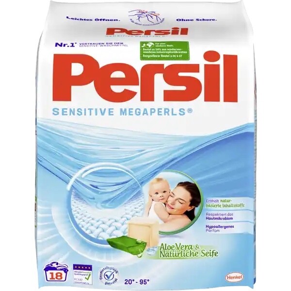 Henkel Persil Sensitive Megaperls laundry detergent -18 loads -FREE SHIPPING