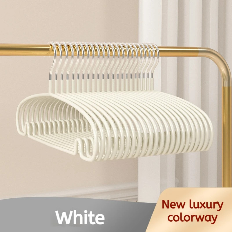 10Pcs Non-Slip Hanger Metal Clothes Hangers No Trace Thicken Suit Coat Shirt Pan