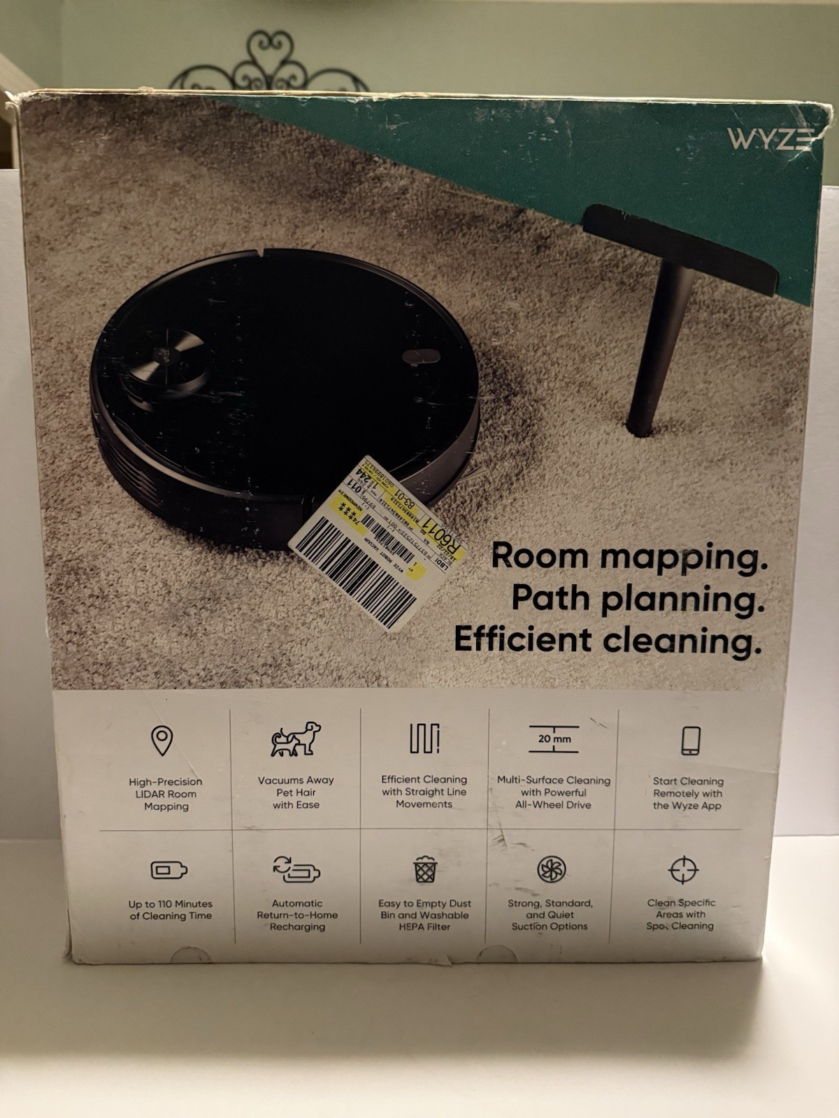 Wyze WVCR200S Robot Vacuum – Black with mapping brand new – **NEW**