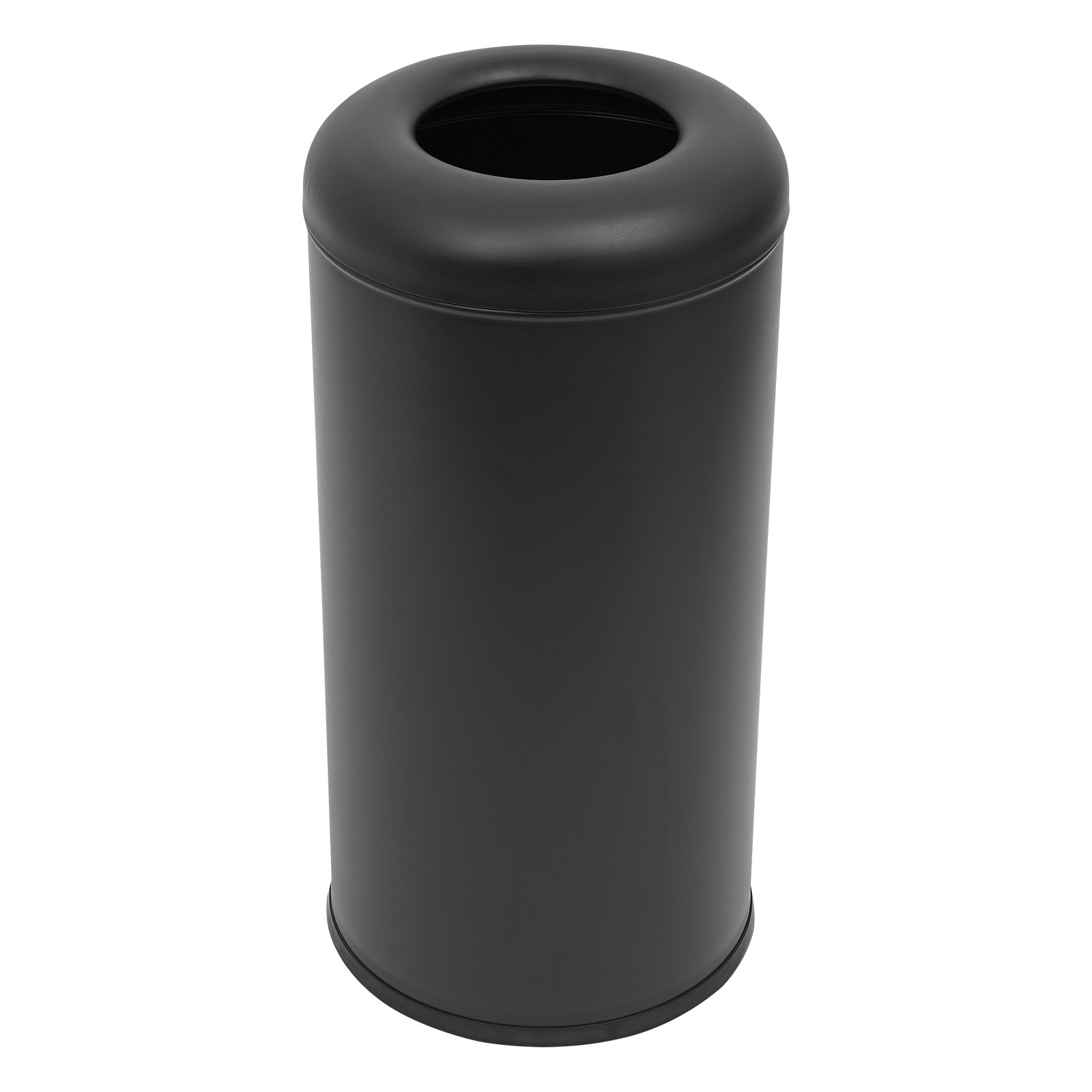 Cylindrical,Open-Top Rubbish Bin,Industrial Waste Container,Commercial Trash Can