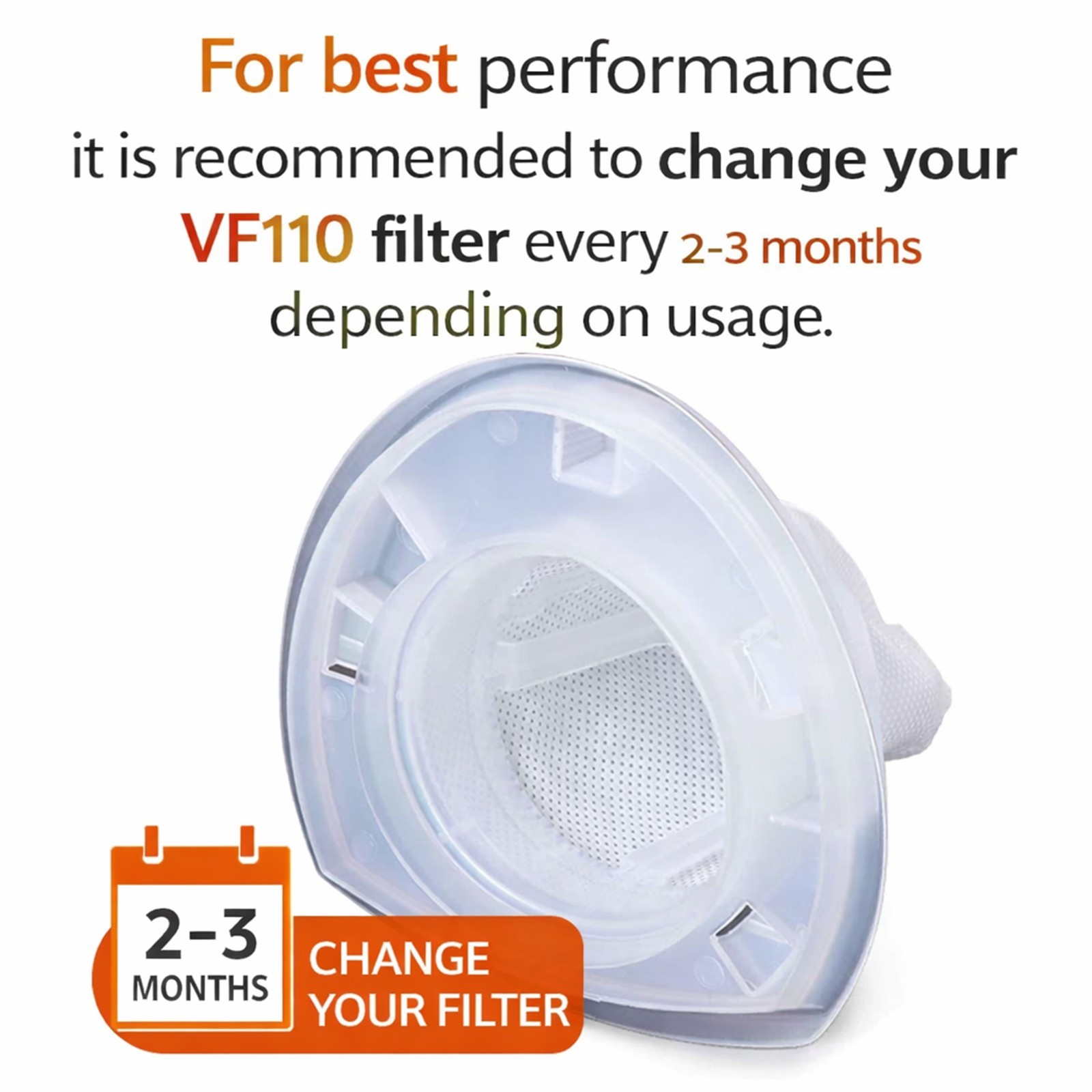 Masterpart 6 Pack Generic Filters Compatible with Black & Decker VF110 filter.