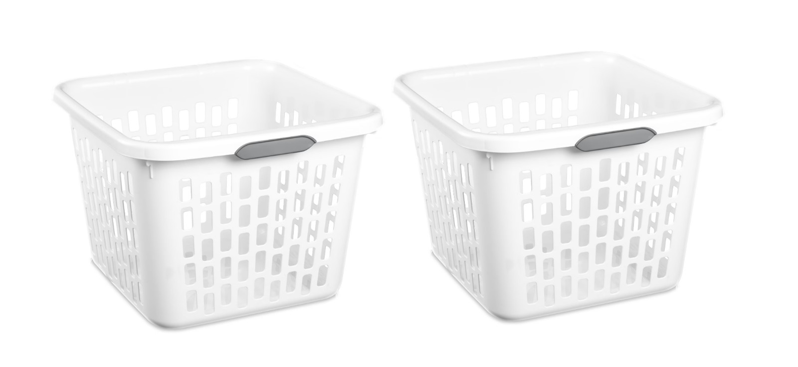 Sterilite 1.5 Bushel Square Plastic Laundry Basket pack of 2