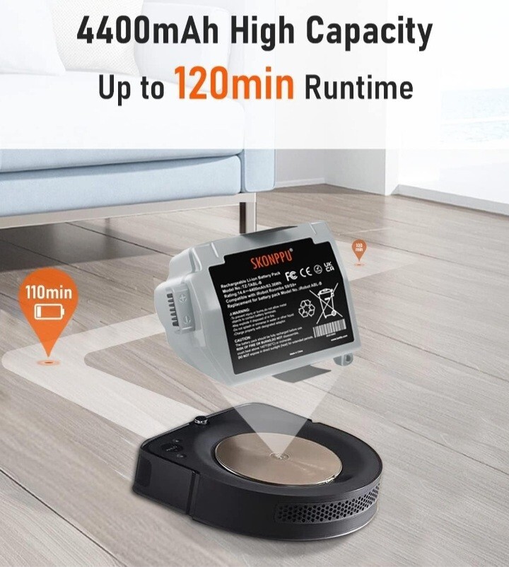 Tenfanic Replac Battery for iRobot Roomba S9 9150 + S9+ 9550 Robot Vacuum