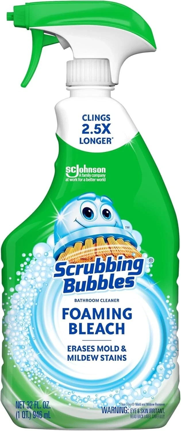 Scrubbing Bubbles Foaming Bleach Bathroom Cleaner, 32oz Spray – (Pack of 2)
