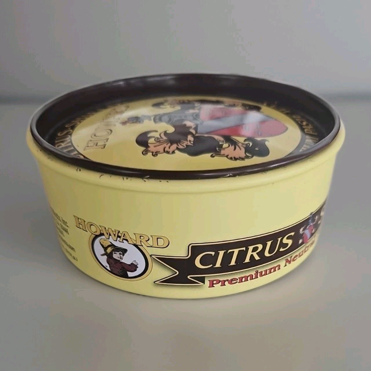 Howard Premium Paste Wax 11 Ounce Citrus Shield Carnauba Furniture Floor Wax