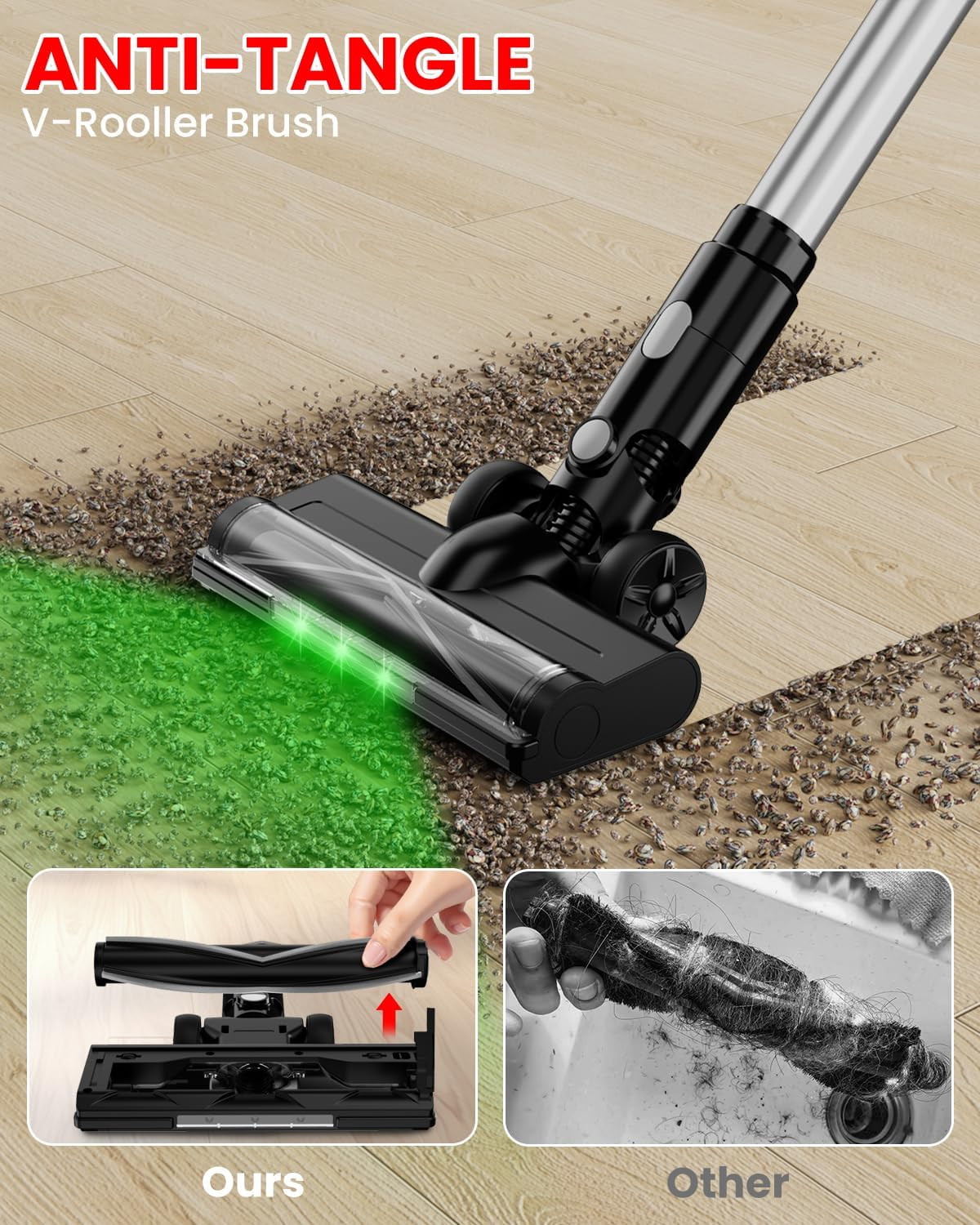 Cordless Vacuum Cleaner for Milwaukee M18 Battery, 7-In-1 Lightweight Stick Vacu
