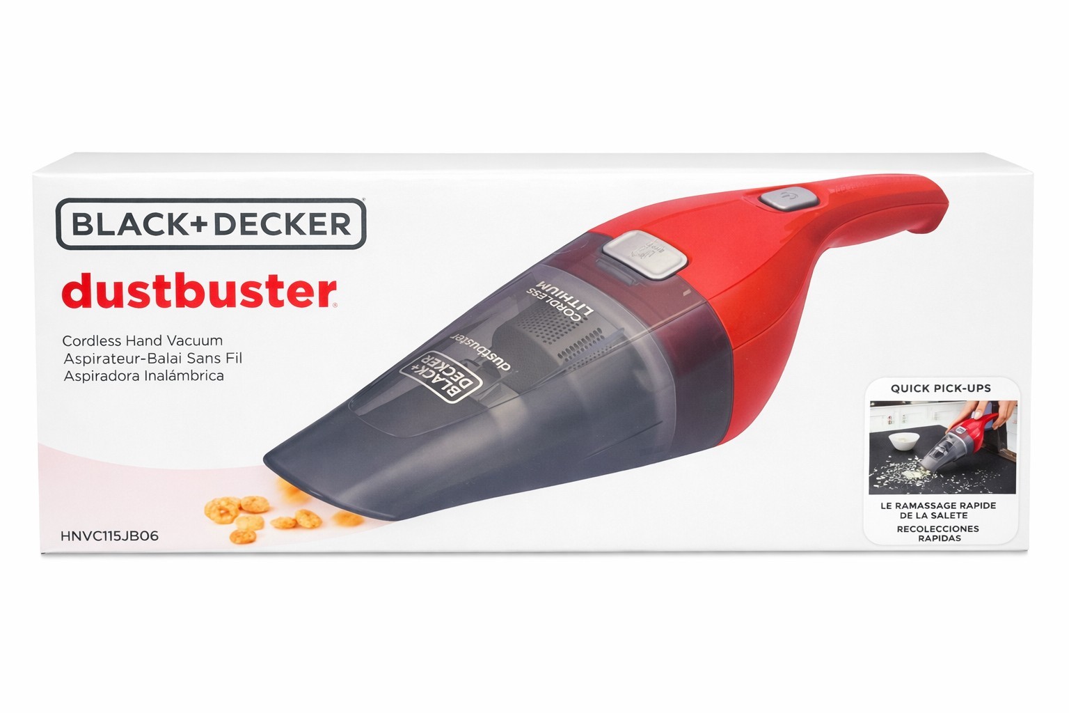 BLACK+DECKER Dustbuster Handheld Cordless Car Hand Vacuum Cleaner Portable Red