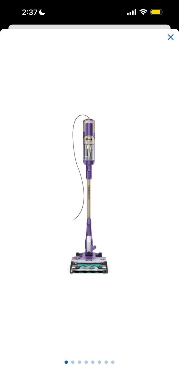 Shark PowerDetect Ultra-Light Corded HEPA Stick Vacuum Purple DuoClean