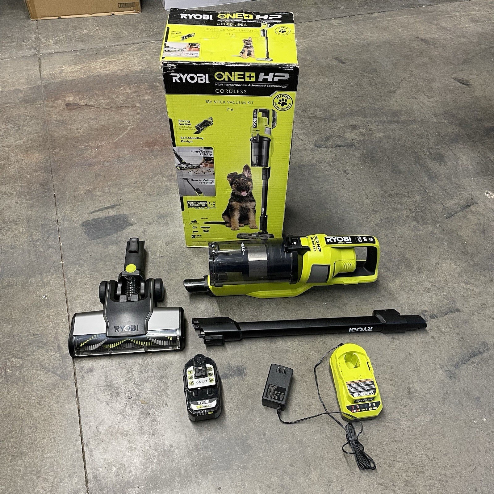 Ryobi One + HP 18V Volt Pet Stick Vacuum w/Battery & Charger PBLSV716K