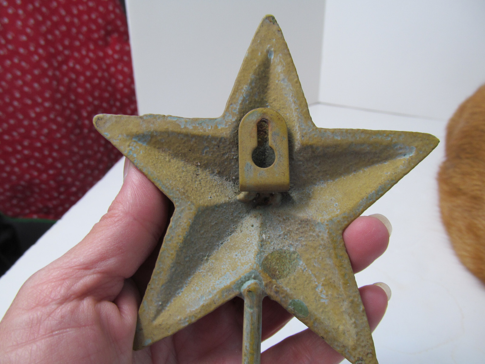 Star Shape Hook Wall Mounted Coat Jacket Hook Heavy Metal 8″ Long Distressd Q1