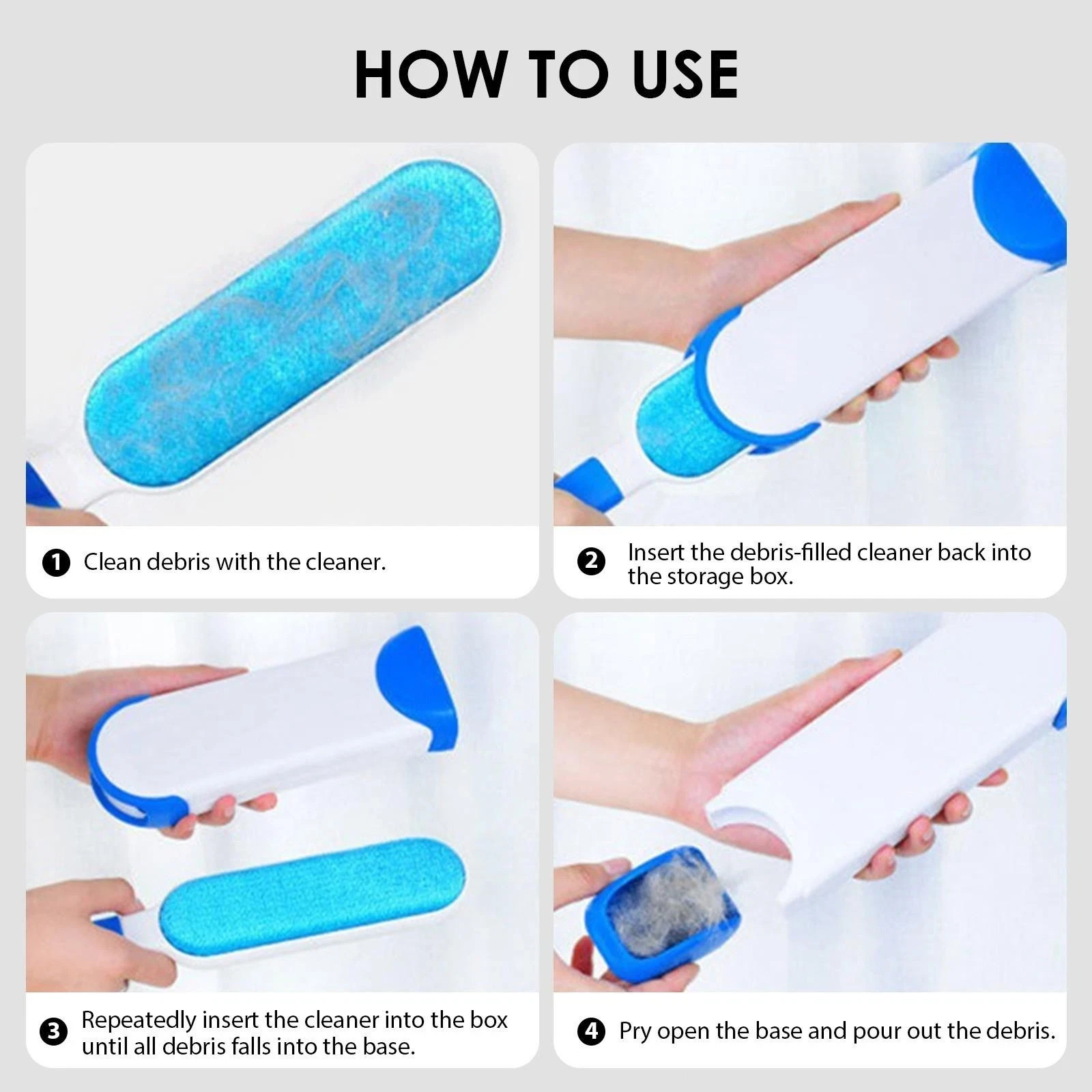Reusable Double-Sided Lint Brush – Pet Hair Remover for Dogs Cats