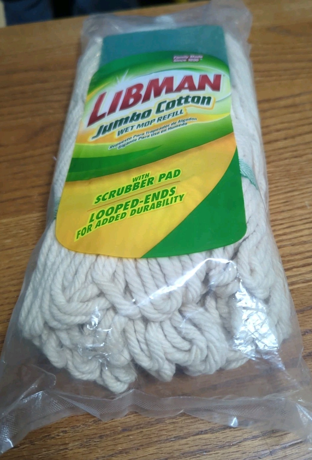 Libman 130 Jumbo 10.5 in. Wet Cotton Mop Refill 1 pk