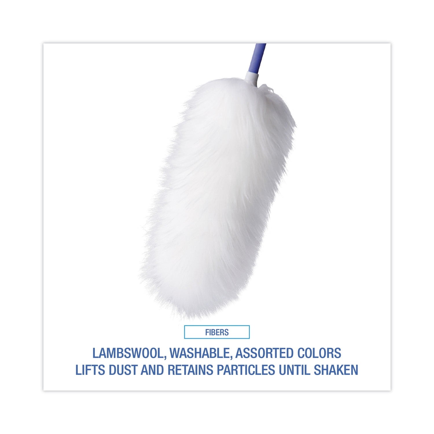 Lambswool Duster Plastic Handle Extends 35″ to 48″ Handle Assorted Colors