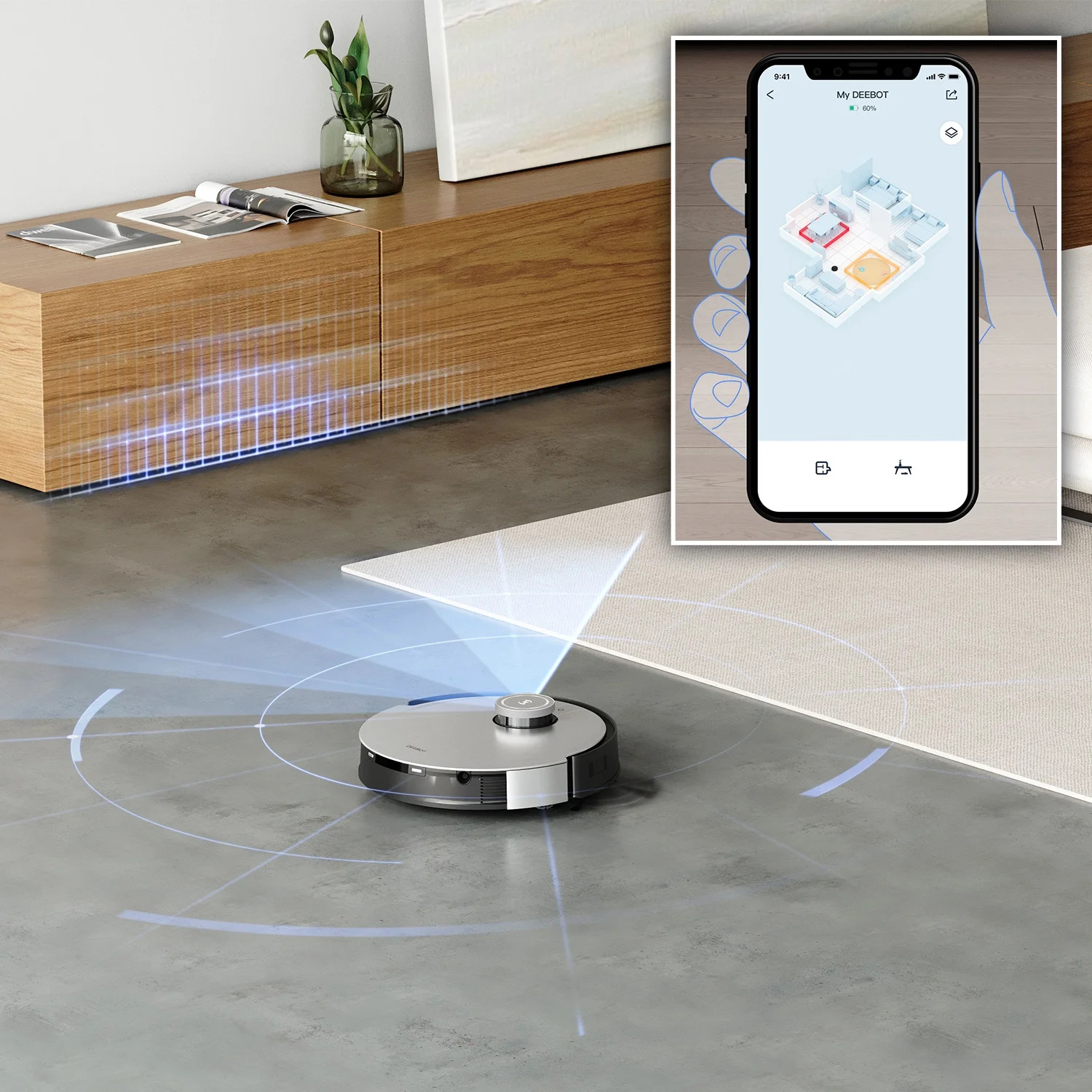 ECOVACS DEEBOT X1 Plus Robotic Vacuum Cleaner – Black