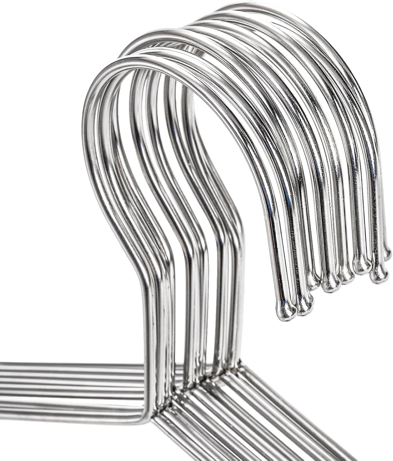 50 Pcs Wire Coat Hangers Stainless Steel Heavy Duty Metal Clothes Suit Hanger