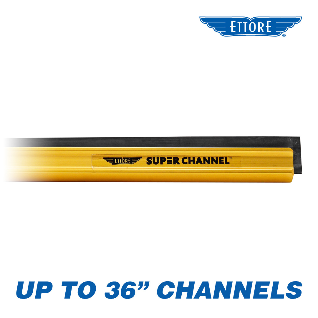 Ettore Aluminum Super Channel for Window Cleaning & Washing Squeegee – ANY SIZE!
