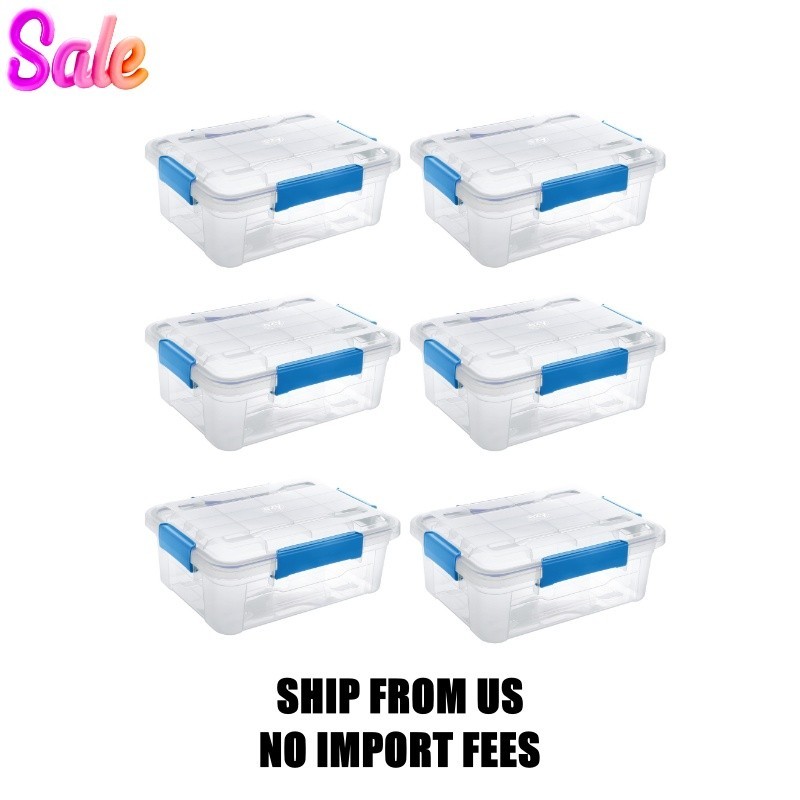6 PACK – EZY STORAGE WATERPROOF 3Gal/12Qt/11.4L STORAGE BOX IP67